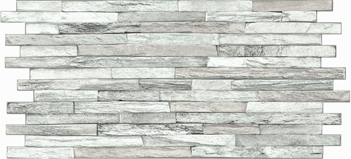 Панель ПВХ Мозаика 0.4  Сланец плоский серый 957х480 мм - фото 31873