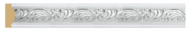 STELLA Багет Версаль Белый Серебро (1М2/1 Light) (2,4м) - фото 32316