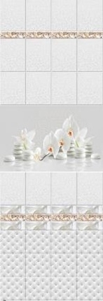 Панель ПВХ Novita Орхидея белая (Узор) 2700х250х9 мм - фото 32551
