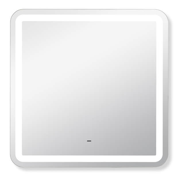 Зеркало с LED- подсветкой бесконтактный сенсор, квадратное с гравировкой, 60х60 см 6061-Zm1