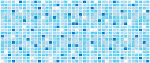 Панель ПВХ Мозаика 0.3  Микс голубой 957х480 мм