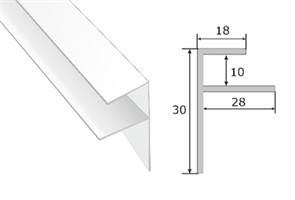 Профиль F-образный для ПВХ панелей 10 мм STELLA