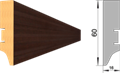 Плинтус МДФ 60, Венге 2000х60х16 мм - фото 31561