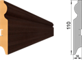 Плинтус МДФ 110С, Венге 2000х100х16 мм - фото 31575