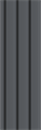 Панель Стеновая Реечная МДФ Stella Beats De Luxe Black Lead 2700x119x16 (4шт.упак.) - фото 35880
