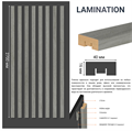Интерьерная рейка МДФ RAMONNA Дуб седой Lamination 2750*16*40 13071 - фото 64911