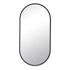 Зеркало с LED- подсветкой сенсорное, овальное с кантом, 50х100 см, черный 10051-Zm2