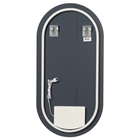 Зеркало с LED- подсветкой сенсорное, овальное с кантом, 50х100 см, черный 10051-Zm2