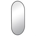 Зеркало с LED- подсветкой сенсорное, овальное с кантом, 50х100 см, черный 10051-Zm2