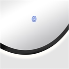 Зеркало с LED- подсветкой сенсорное, овальное с кантом, 50х100 см, черный 10051-Zm2