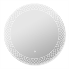 Зеркало с LED- подсветкой сенсорное, круглое с гравировкой, d=60 см, глянцевый 6065-Zm1