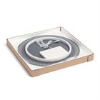 Зеркало с LED- подсветкой сенсорное, круглое с гравировкой, d=60 см "Волна" 6065-Zm3