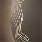 Зеркало с LED- подсветкой сенсорное, круглое с гравировкой, d=60 см "Волна" 6065-Zm3