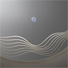 Зеркало с LED- подсветкой сенсорное, круглое с гравировкой, d=60 см "Волна" 6065-Zm3