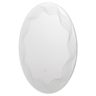 Зеркало с LED- подсветкой сенсорное, круглое с гравировкой, d=60 см "Волна" 6065-Zm3