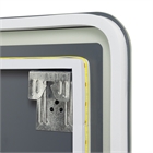 Зеркало с LED- подсветкой, сенсором и подогревом, прямоугольное с гравировкой, 50х70 см 5072-Zm1