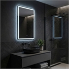 Зеркало с LED-подсветкой, сенсором и подогревом, прямоугольное с гравировкой, 60х80см 6083-Zm1