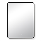 Зеркало с LED- подсветкой сенсорное и подогревом, прямоугольное с кантом, 60х80см, черный 6086-Zm1
