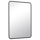 Зеркало с LED- подсветкой сенсорное и подогревом, прямоугольное с кантом, 60х80см, черный 6086-Zm1