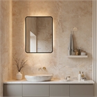 Зеркало с LED- подсветкой сенсорное и подогревом, прямоугольное с кантом, 60х80см, черный 6086-Zm1