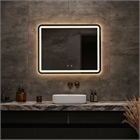 Зеркало с LED- подсветкой, сенсорном и подогревом, прямоугольное с гравировкой, 80х60см 8064-Zm1