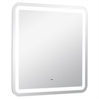 Зеркало с LED- подсветкой бесконтактный сенсор, квадратное с гравировкой, 60х60 см 6061-Zm1